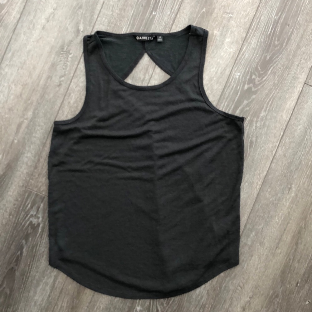 Black Athleta workout Top Large Tall